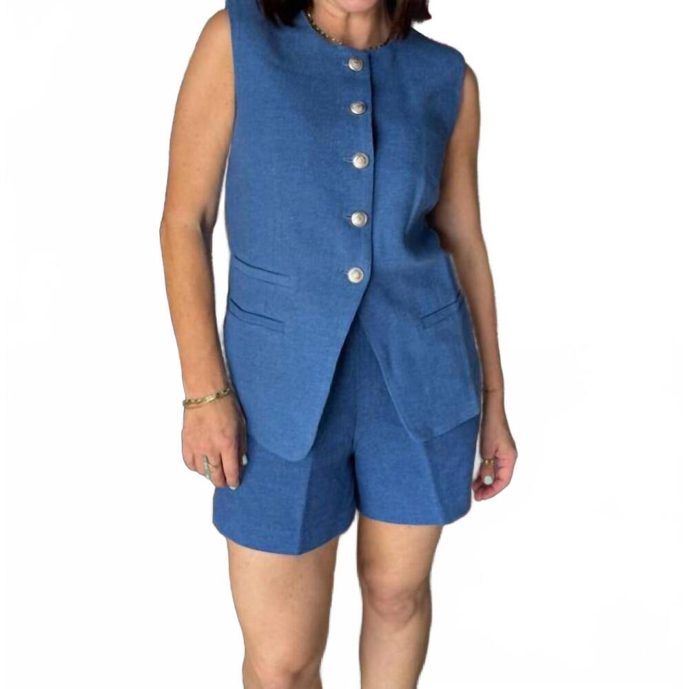 NEW LUCY PARIS elliott vest in periwinkle